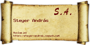 Steyer András névjegykártya